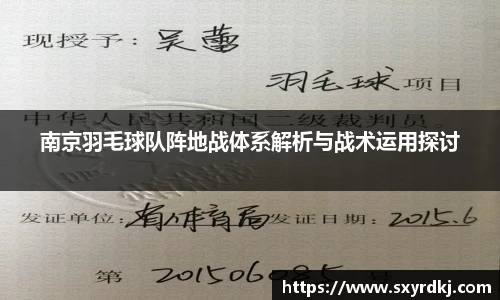 南京羽毛球队阵地战体系解析与战术运用探讨